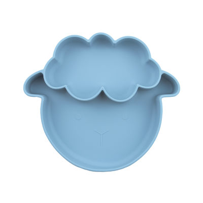 품질  Multiple Colors Non Slip Toddler Silicone Plates With Sheep Style Suction Type 공장