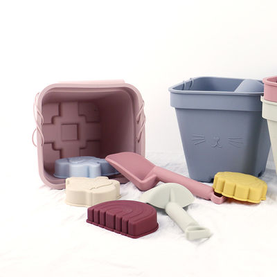 소매자 실리콘 아기 장난감 버킷 세트 해변 장난감