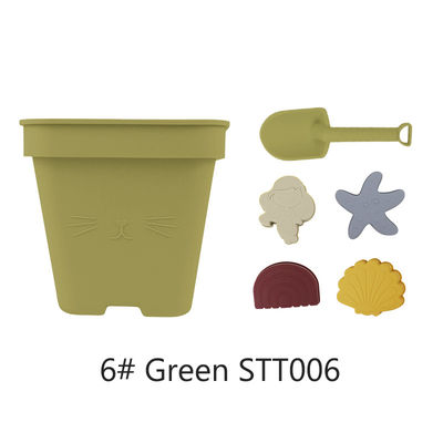 소매자 실리콘 아기 장난감 버킷 세트 해변 장난감