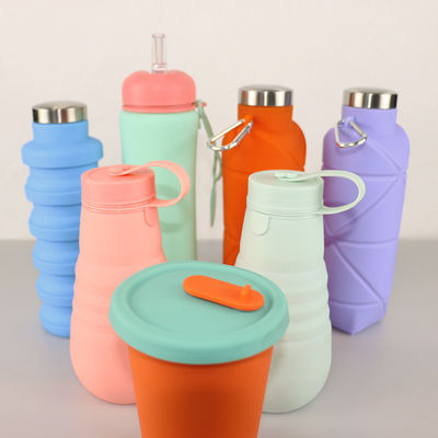운영하기 위한 OEM ODM 실리콘 물병 소프트 폴드형 500Ml
