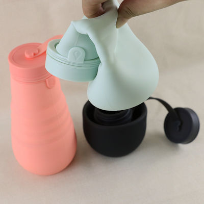 운영하기 위한 OEM ODM 실리콘 물병 소프트 폴드형 500Ml