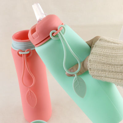 운영하기 위한 OEM ODM 실리콘 물병 소프트 폴드형 500Ml