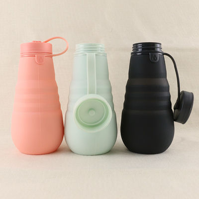 운영하기 위한 OEM ODM 실리콘 물병 소프트 폴드형 500Ml