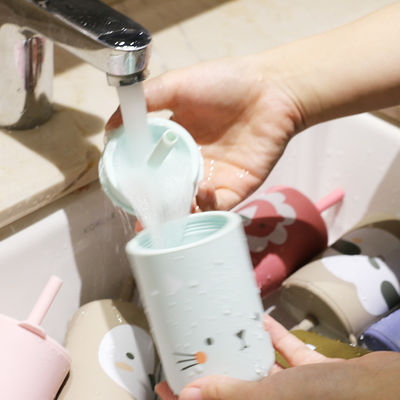 유아 아이들 음주를 위한 BPA 무료 밀짚 컵 실리콘 커피 머그