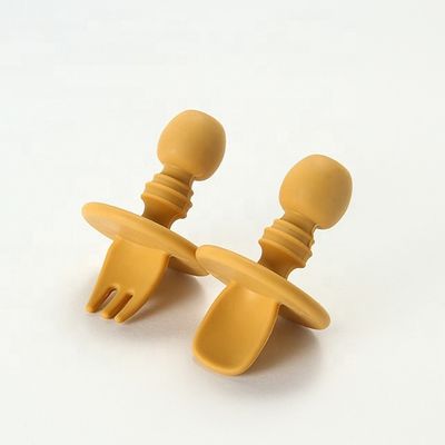 작은 식품 등급 실리콘은 아기 유아를 위해 BPA 무료 비 독성의를 분기시키고 숟가락으로 뜹니다