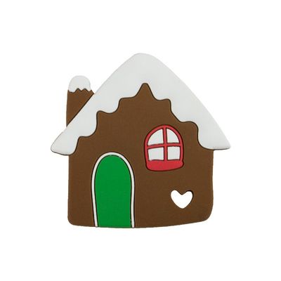 아이 치생을 위해 화려한 크리스마스 진저브래드 맨 부드러운 실리콘 깨물고 노는 장난감