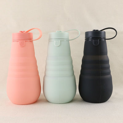 여행 야영을 위해 자유로운 새지 않는 폴드형 실리콘 음료병 BPA
