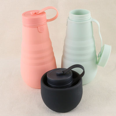여행 야영을 위해 자유로운 새지 않는 폴드형 실리콘 음료병 BPA