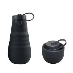 여행 야영을 위해 자유로운 새지 않는 폴드형 실리콘 음료병 BPA