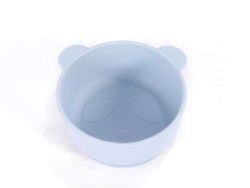 귀여운 만화 디자인 곰 판다 모양 아기 실리콘 먹이 그릇 맛없는 로고를 사용자 정의