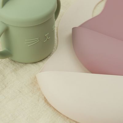 실리콘 아기 앞치마의 가슴부분 BPA 무료 소프트에게 음식 캐처를 공급하는 유아
