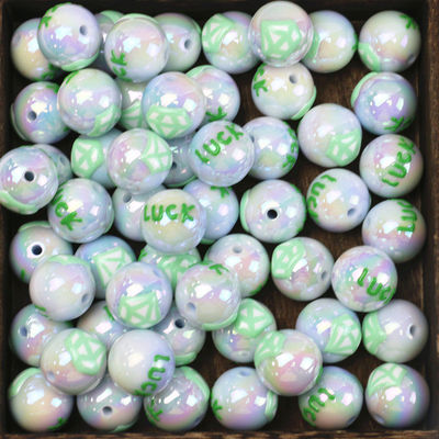 Chunky Gumball 분홍색 색깔 대량 풍선껌은 보석을 위한 아크릴 느슨한 구슬을 구슬로 장식합니다