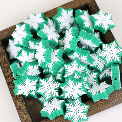 맞춤형 크리스마스 실리콘 화상 구슬