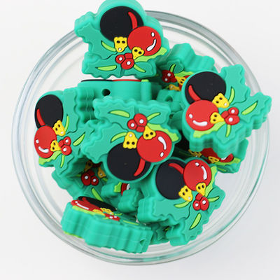 맞춤형 크리스마스 실리콘 화상 구슬