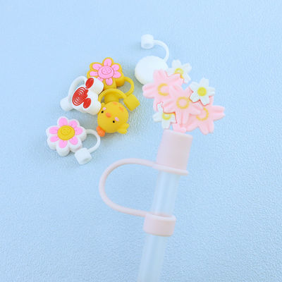 사용자 정의 8mm 10mm 12mm 14mm 15mm 실리콘 밀짚 커버 다른 재료 밀짚 실리콘 매력에 맞게