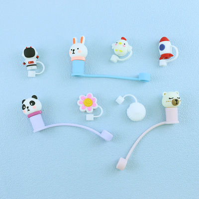 사용자 정의 8mm 10mm 12mm 14mm 15mm 실리콘 밀짚 커버 다른 재료 밀짚 실리콘 매력에 맞게