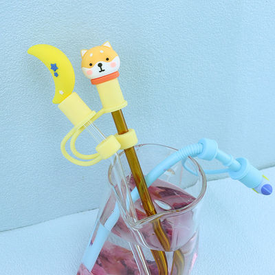 다른 재료 크기 Straw Sippy를 위한 도매 이용 가능한 Straw Topper Charms