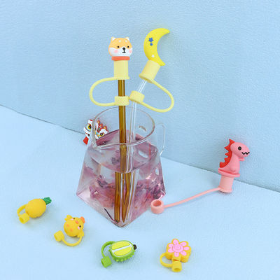다른 재료 크기 Straw Sippy를 위한 도매 이용 가능한 Straw Topper Charms