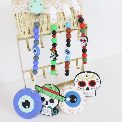 아기 DIY 치생 열쇠고리를 위한 뜨거운 판매 핼로윈 실리콘 초점 비즈