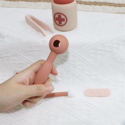 ODM 아기 실리콘 장난감 환경 친화적 MOQ 100 BPA 무료 어린이 실리콘 의사 키트