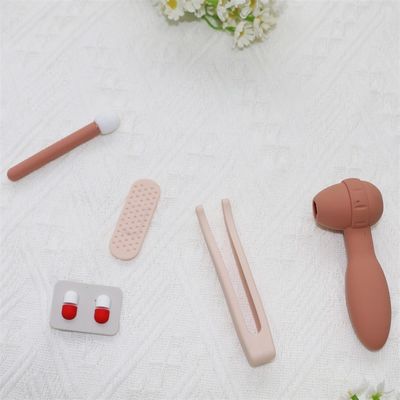 204g 실리콘 의사 장난감 세트 어린이용 맞춤형 의료 휴대용 케이스