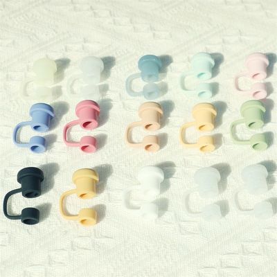 텀블러를 위한 맞춤형 실리콘 짚 톱퍼 실리콘 짚 모자 PVC 무료 BPA 무료