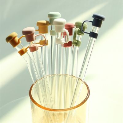 텀블러를 위한 맞춤형 실리콘 짚 톱퍼 실리콘 짚 모자 PVC 무료 BPA 무료