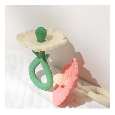 PAISEN 맞춤형 꽃 아기 먹이는 치아 씹기 장난감 식품 등급 아기 실리콘 치아 모러 장난감 아기 손 치아 제품
