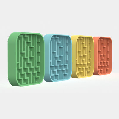 사용자 지정 귀여운 미궁 미 Maze 패턴 실리콘 애완 동물 개 음식 먹이 매트 실리콘 느린 먹이 닦는 패드