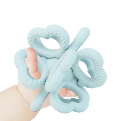 2025 신규 맞춤식 실리콘 반지 부드러운 3D 아이 베이비 래틀 장난감 BPA 없는 식품 등급 치아 장난감 흔들리는 부드러운 장난감 치아