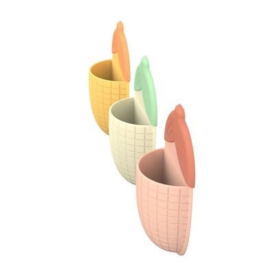 귀여운 옥수수 모양 흡입 컵 치약 홀더 – 다기능 욕실 정리함