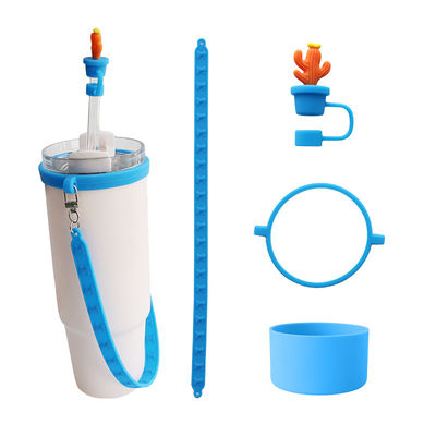 30oz 40oz Tumbler Handle 안티 스크래치 실리콘 컵 수갑과 안티 슬리프 물병 손잡이 스트랩