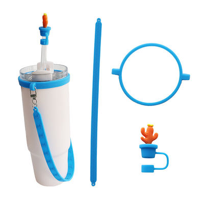 30oz 40oz Tumbler Handle 안티 스크래치 실리콘 컵 수갑과 안티 슬리프 물병 손잡이 스트랩