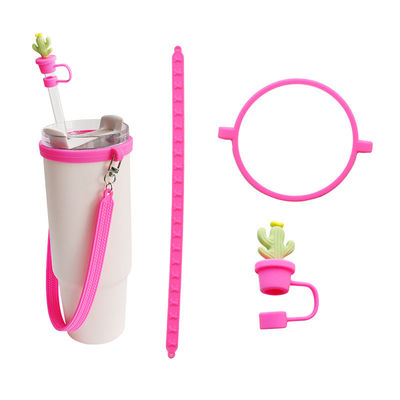 30oz 40oz Tumbler Handle 안티 스크래치 실리콘 컵 수갑과 안티 슬리프 물병 손잡이 스트랩