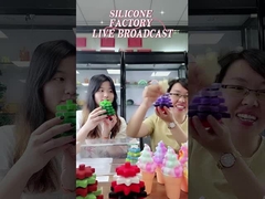 아기 부드러운 실리콘 적층화는 크리스마스 트리 모양으로 블록을 울립니다